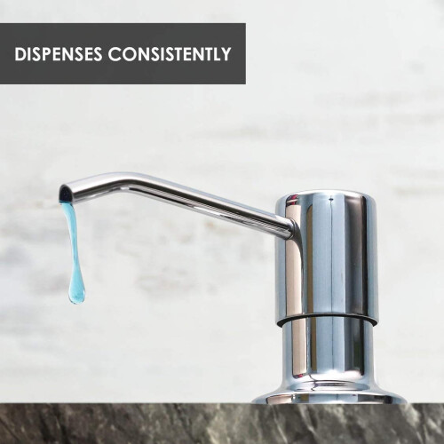 S?bedispenser til k?kkenvask (krom) Indbygget s?bedispenser Udskiftning af pumpe i rustfrit st?l 1