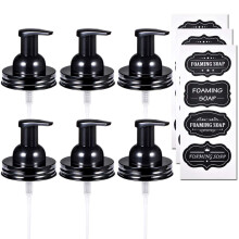 Amolliar Mason Jar Foaming Soap Dispenser Pump Locks Foaming Pump Ersttningssats fr Pint Regular Mouth Mason Jar Refill Handtvl Vattentta kli