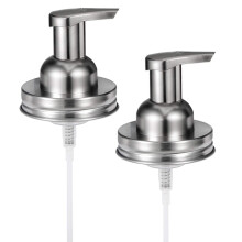 Amolliar Mason Jar Skummande tvldispenser Pump Lock Rostfritt lock av rostfritt stl Plastpump fr vanlig mun Mason Burk Kk Badrum Bondgrdsinr