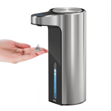 EKO EK6088L-MT Aroma Soap Dispenser Automatic Liquid Type Silver 3 Levels of Discharge Level Detergent Clogging Prevention Internal Cleaning Fun