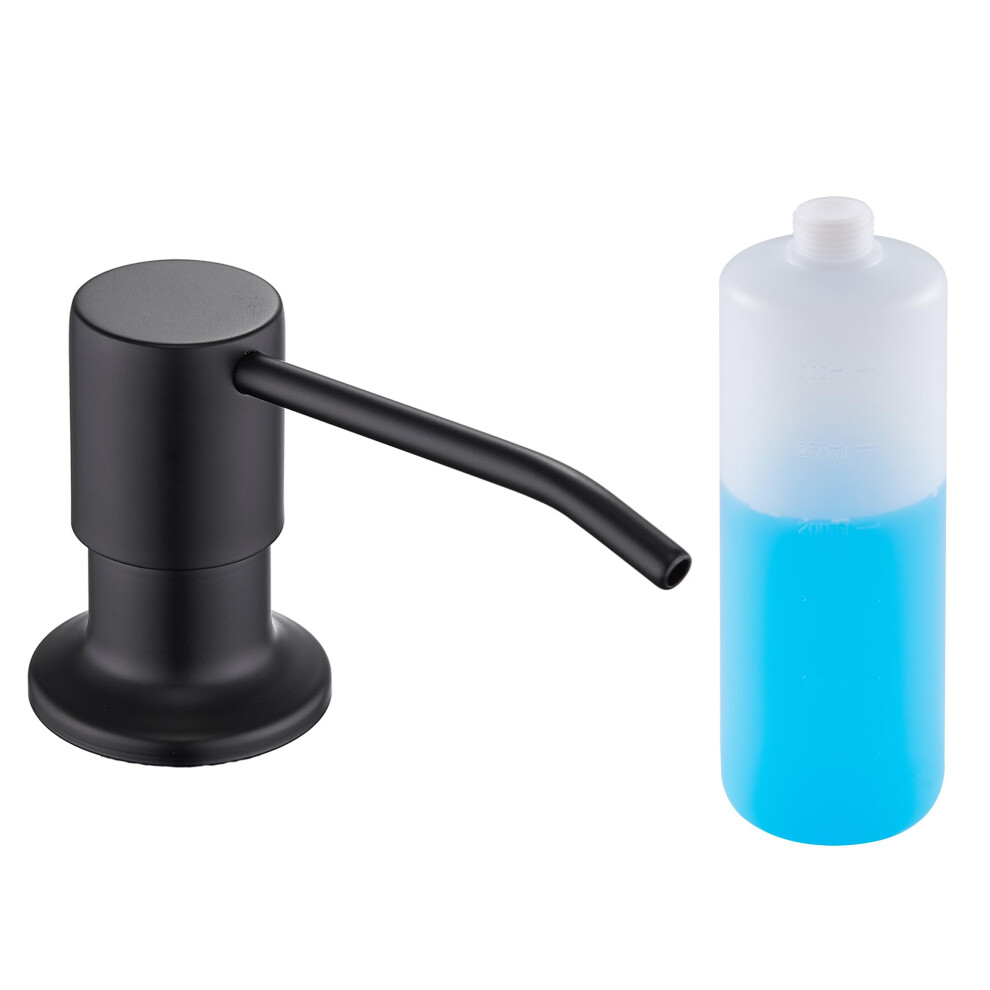 Soap Dispenser For Kitchen Sink Matte Black Lotion Dispenser For Kitchen Sink Stainless Steel Sink Soap Dispenser 13 Oz Bottle Built In Design Refil 781509727123