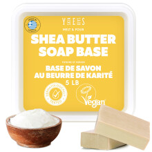 Skin Said Yes Shea Butter Soap Base - 5Lb Smelt- en gietzeepbenodigdheden met biologische Shea Butter - Geen palmolie Veganistisch antioxidant-rijk e