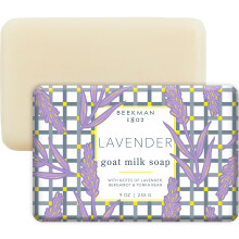 Beekman 1802 Geitenmelk Lichaamszeep Lavendel - Geparfumeerd - 9 oz - Voedt hydrateert en hydrateert - 100% plantaardige zeep met melkzuur - Goed voo