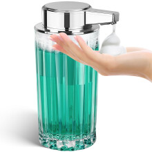 Automatisk tvldispenser Skum fr kk: 11 OZ glas berringsfritt klart autoskummande tvldispenser fr badrum - Handdisklotion Hembnkskiva Barn