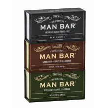 San Francisco Soap Company Man Bar 3-delt gaves?t med alle nye dufte: Midnight Amber Kardemomme & Juniper Bergamot & Cognac - STOR GAVE - Ingen s