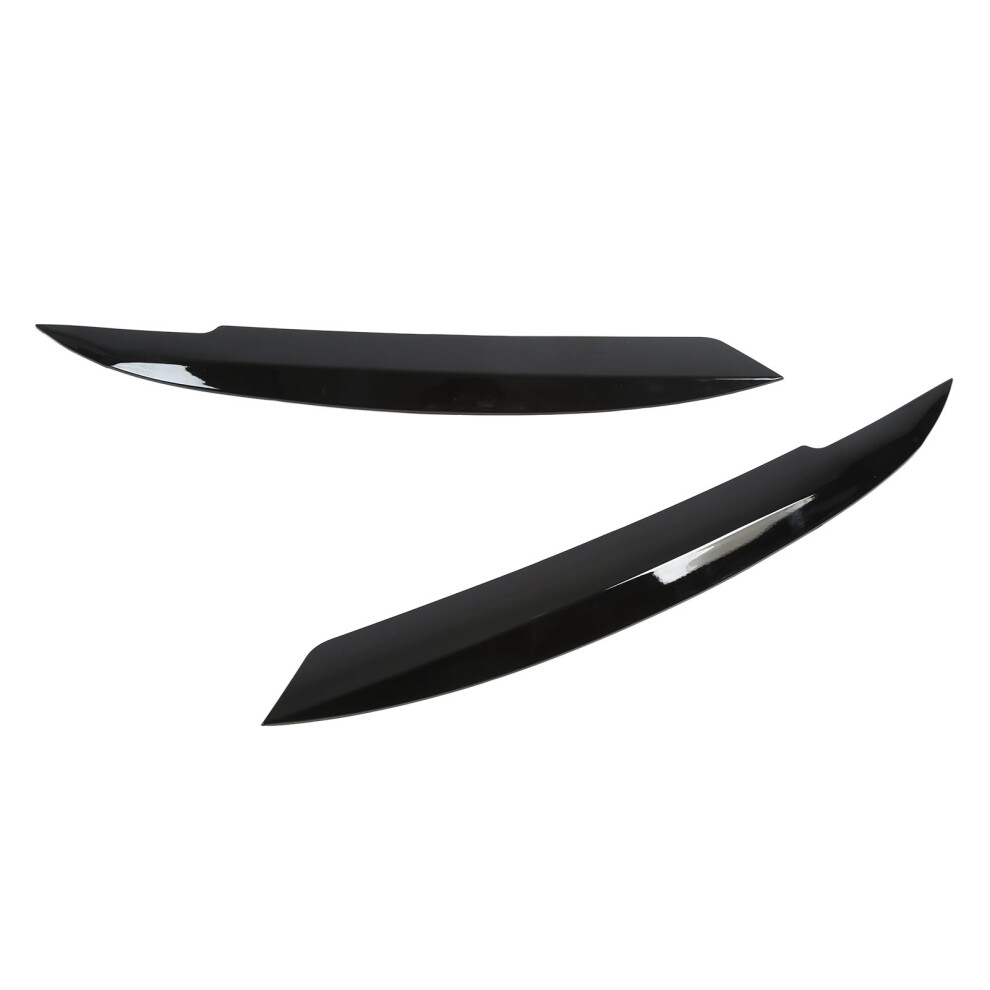 Glossy Front Headlight Eyebrow For Mk6 Sagitar 2010-2018 Black 4961357748464