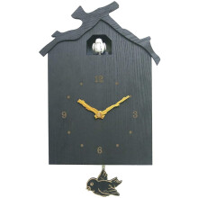 Cuckoo Clock Modern Wall Clock With Bird Shaped House Minimalist Quartz Movement
