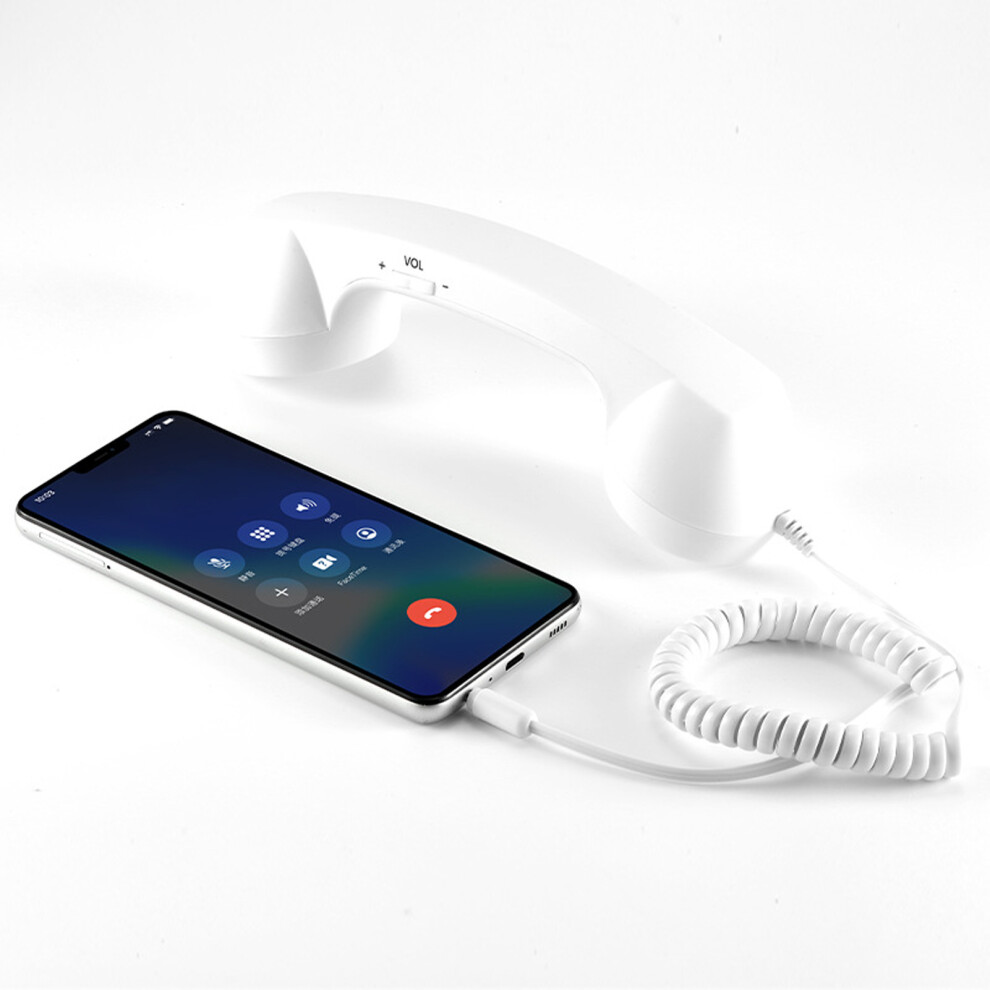 (white) Retro For Clear Sound 3.5mm Style 3.5mm For Clear Landline Receiver-image-OPC-PMQ8W7D-NEW