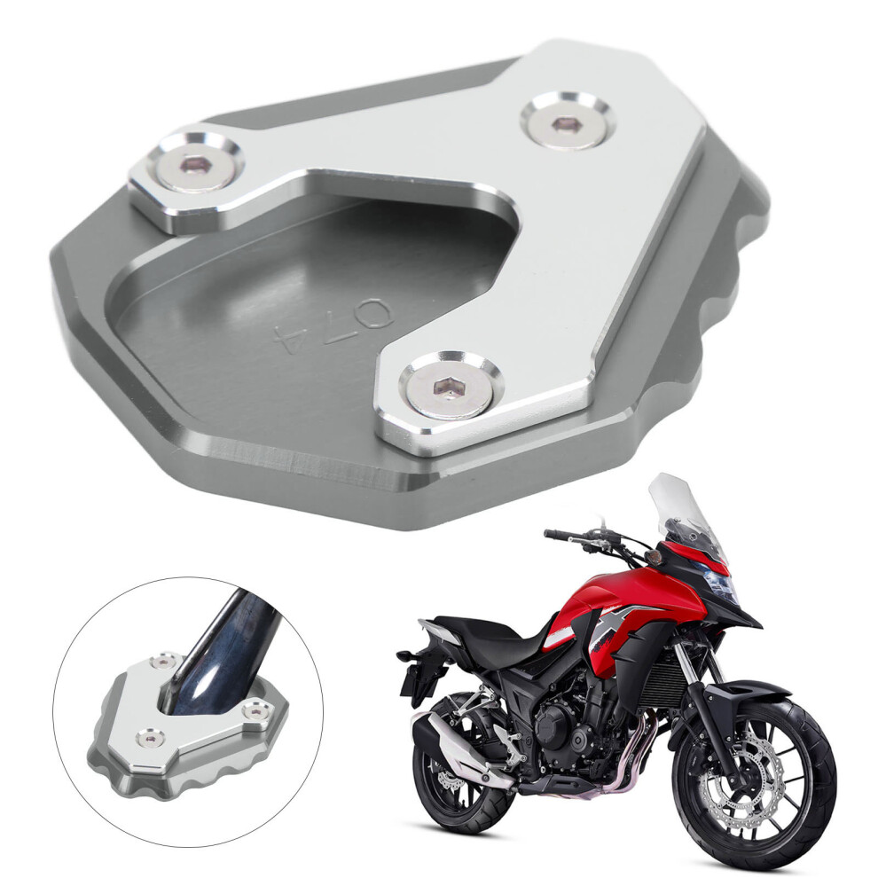 Aluminium Alloy Motorcycle Kickstand Enlarger For Cb500x 2019+ Gray 8461357749103