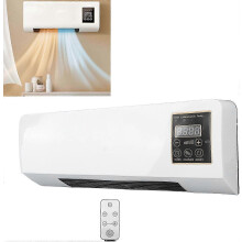 (As show, One size) 50% Offer 2 in 1 Wall Mounted Heater Small Air Conditioner Combo Fan with Remote Control