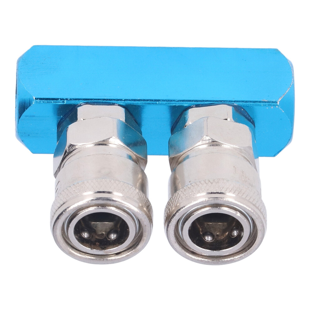 G1/4 Air Distribution Block Sml-2 Pneumatic Manifold, Aluminum, 2 Ways 7661357750340