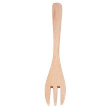 Langer Griff Holz-Pasta-Gabel wiederverwendbares Küchenwerkzeug für Camping, Reisen, Picknick