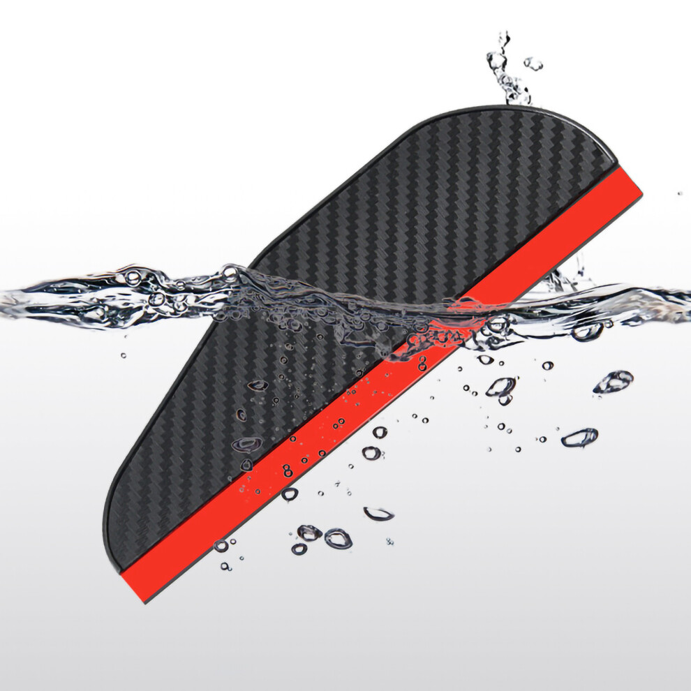 Universal Carbon Fiber Style Rearview Mirror Rain Eyebrow 170X50mm Waterproof 9311357751714