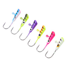 6 Stück Eisangel-Jigs Mini-Jigköpfe Köder aus Kohlenstoffstahl für Winter Outdoor