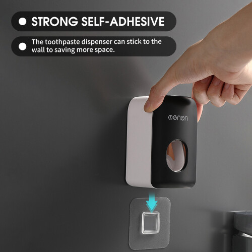 Automatic Wall-Mounted Toothpaste Dispenser, Vacuum, Detachable, Gray 1