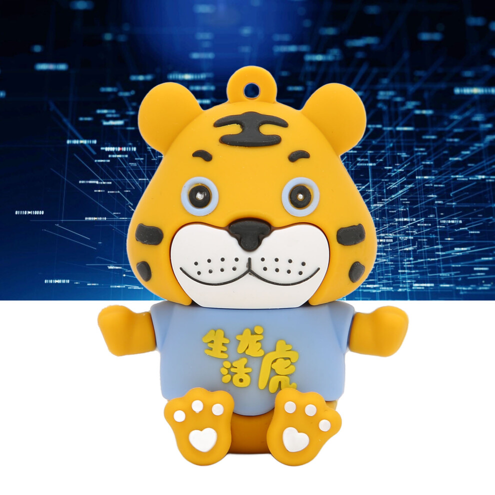 Cartoon Tiger 64Gb Usb Flash Drive High Speed Plug & Play Blue 9361357754369