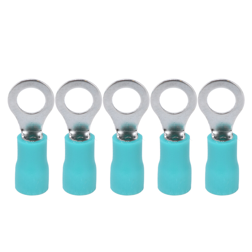 100Pcs Green Insulated Ring Terminals Rv2-5 Copper Awg 16-14 7901357756035