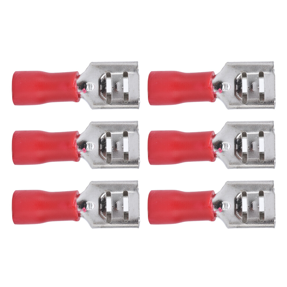 100Pcs Fdd2250 Red Female Spade Connectors For 1.5-2.5Mm Cable Insulated 4681357755865
