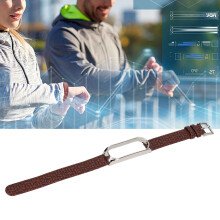 Mi Band 6 Cuir à dégagement rapide 17gOS Marron-Argent