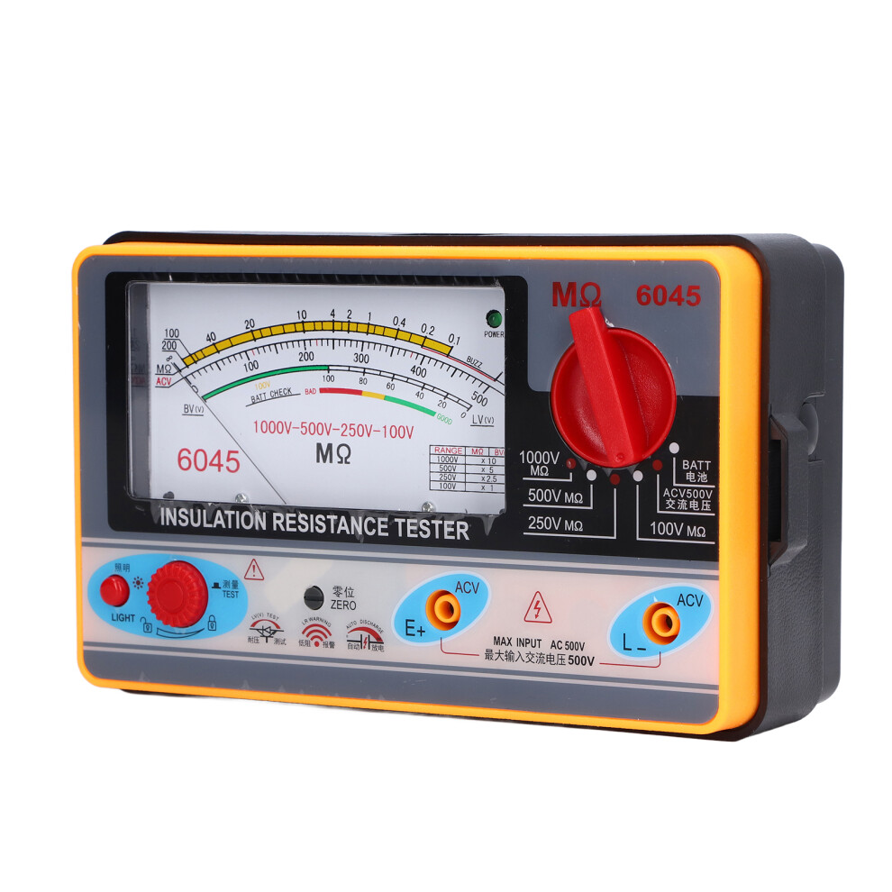 Ty6045 5Mî©-2000Mî© Insulation Tester Stable Bracket Battery Powered 3601357757714