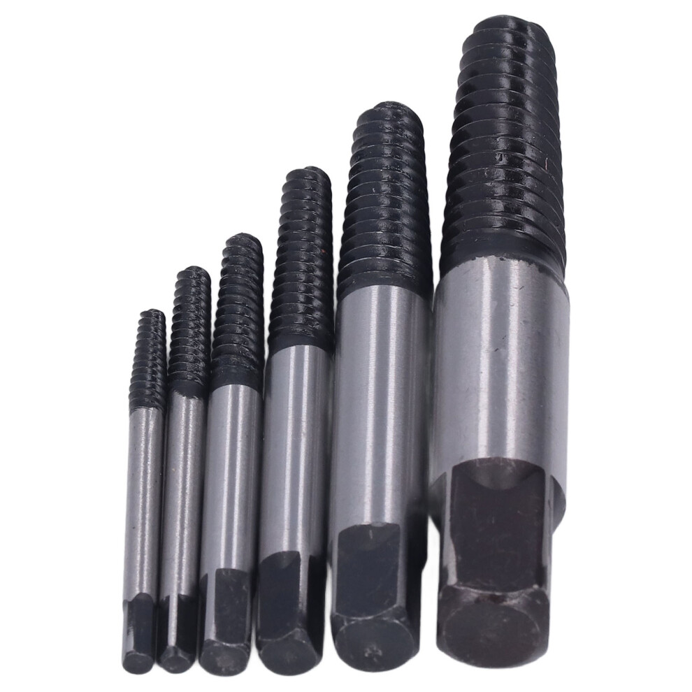 6Pcs Carbon Steel Screw Extractor Set, Portable, Durable & Lightweight 9411357757867