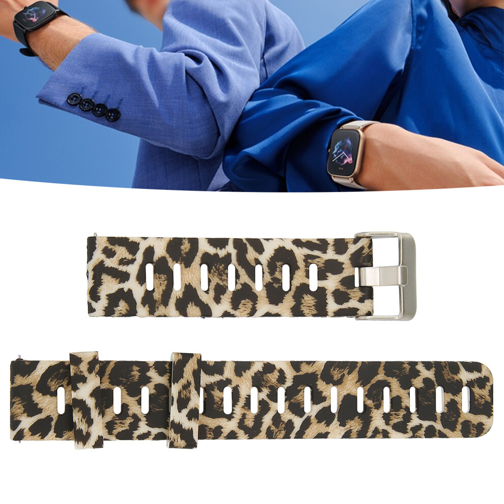 20Mm Leopard Silicone Band For Amazfit Gtr 3 Smartwatch Strap Replacement 9481357758041