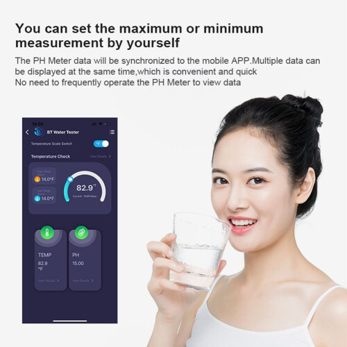 PH Meter Digital Water Quality Analyzer 2-In-1 PH And Temperature Meter With Backlight For Nutrients Growing 2