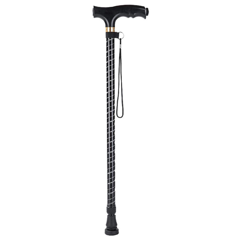 Light Walkers For Seniors Aluminum Alloy Walking Cane With Led Ergonomic Handle 10 Adjustable Height Levels