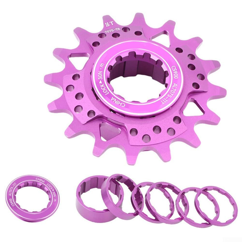 Flywheel Cover Set For Single Speed Dirt Bike Models Aluminum Alloy 16T Light/Purple 9339159974285