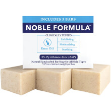 Noble Formula 2% Pyrithione Zinc (ZnP) Emu Oil Bar Soap Especially Formulated for Acne Psoriasis and Eczema Safe for Daily Use and All Skin Types 3 B