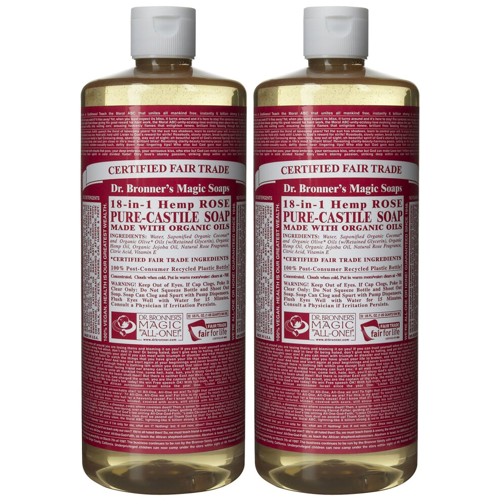 Dr. Bronner's Dr Bronner Org Rose Cast Liq Soap 946Ml