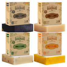 360Feel Mens Bar Soap - Fremstillet i USA - Castilla H?ndlavet Helt naturligt koldt behandlet - Indeholder 4 dristige maskuline dufte: Bay Rum Pi