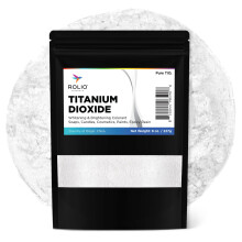 Rolio Pure Dixido de Titanio en Polvo Bolsa de 8 Oz (227g) - Colorante Blanqueador para Tinte de Jabn Protector Solar y Locin Velas de Resina