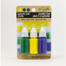 Life of the Party Colores de jabn de glicerina amarillo verde azul paquete de 3 53102