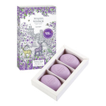 Woods of Windsor Rose Soap Bars Hydraterende zeep met karit?boter, fijngemalen zeep op plantaardige basis met tonen van viooltjesblad en rozen Ot