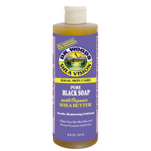 Dr. Woods Raw Black Moisturizing Liquid Soap with Organic Shea Butter, 16 Ounce