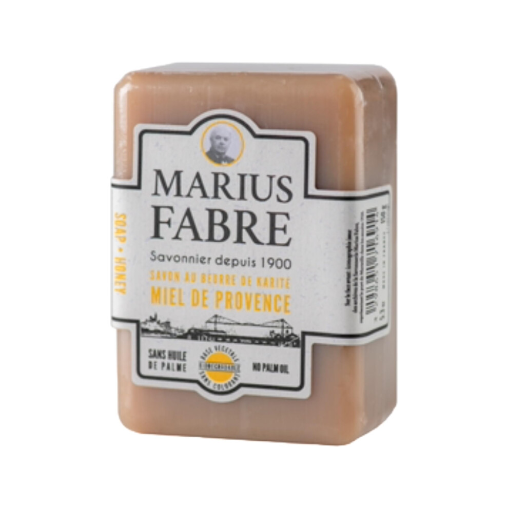 Marius Fabre Marseille Vegetable Soap With Shea Butter In Honey Palm Oil-Free - 5.3 Oz