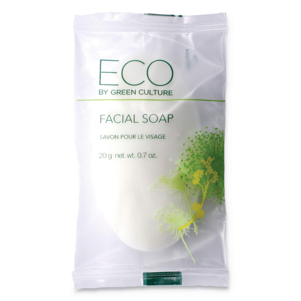 Eco By Green Culture Green Eco By Culture Hotel Amenities Facial Soap Bar, 20Gm (500 Pack)