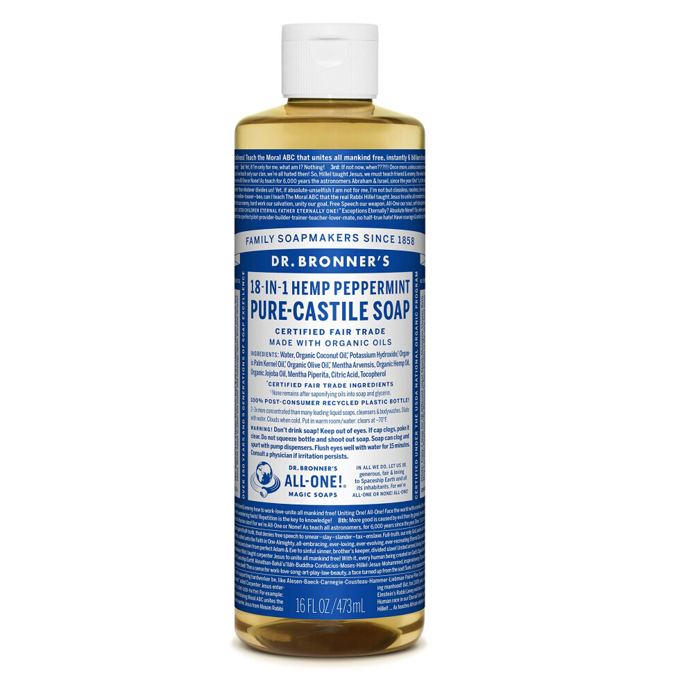 Dr. Bronner's Dr Bronner Org Peppermint Castile Liquid Soap 473Ml