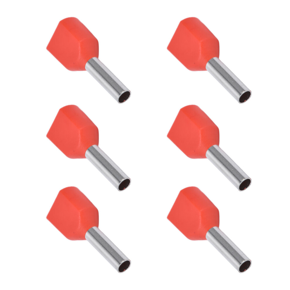 100Pcs Copper Insulated Ferrules Terminal For 2X18awg, Red, Te1008 9341357759267