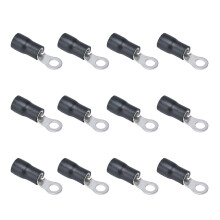 RV3.5-4 50 piezas RingTerminal agujero de 4 mm 2.5-4mm2 Negro