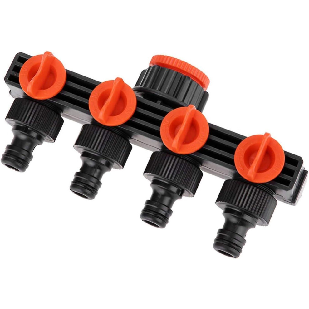 Kikidex (As Show, One Size) 4-Way Hose Splitter, Water Dispenser With Shut-Off Valve Adapter