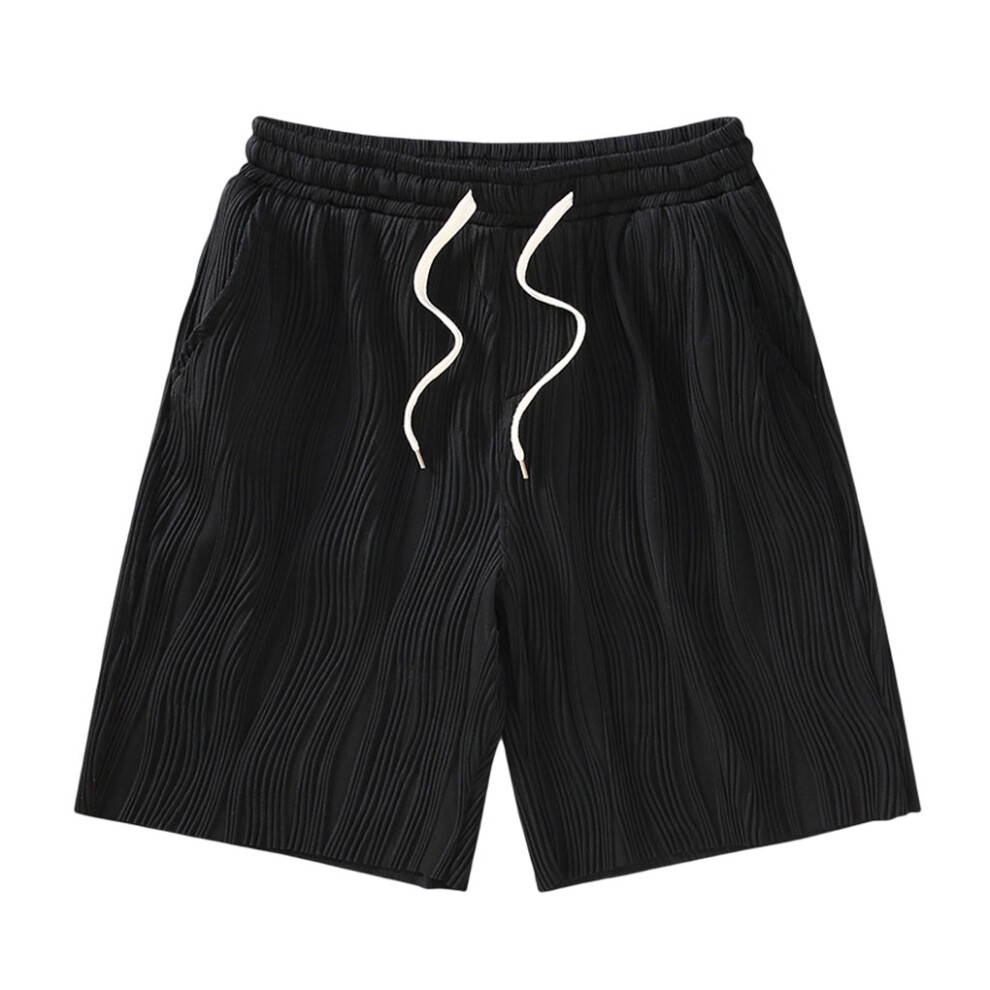 (Black, 3XL) Ice Lace Pants Loose Shorts Chic Design Breathable Boy Sporting-image-OPC-PMQ9ZF5-NEW