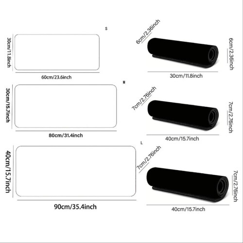 (Cream, M) Solid Color PU Leather Desk Mouse Pad, 1 Count Computer Desk Mat, Large Size Office Desk Protector Mat 2