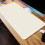 (Cream, M) Solid Color PU Leather Desk Mouse Pad, 1 Count Computer Desk Mat, Large Size Office Desk Protector Mat 4