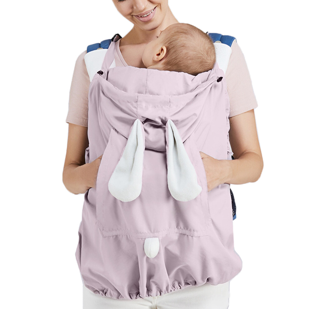 Stretchy Baby Carrier Cover Hooded Windproof Stroller Blanket with Pocket