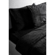 (Beige, King Size (230 x 200cm)) Hibernate Cosy Collection Super Soft Teddy Fleece Duvet & Two Pillow Covers Set - Black