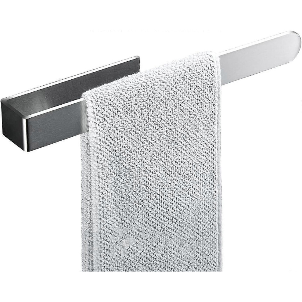 Kikidex (As Show, One Size) Bathroom Towel Holder Without Drilling Stainless Steel Adhesive Towel Holder For Bathroom And Kitchen, Sus 304 Stainless Steel