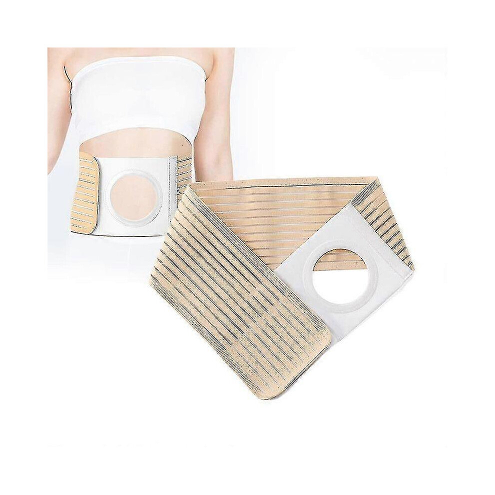 Kikidex (As Show, Xl) Ostomy Wrap Ostomy Hernia Belt Abdominal Binder Brace Breathable Belly Band With Stoma Opening For Colostomy Patients Ty