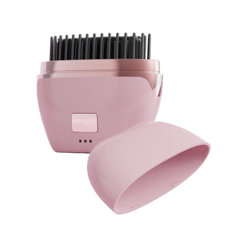Wiederaufladbare Haarglätterbürste, schnell erhitzender-Rosa